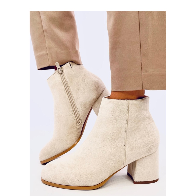 Botine netede cu toc înalt Marple Beige - Inello bej 1
