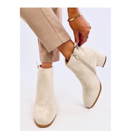 Botine netede cu toc înalt Marple Beige - Inello bej 2