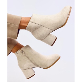 Botine netede cu toc înalt Marple Beige - Inello bej 4
