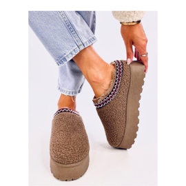 Cizme scurte de zapada Lamb Khaki cu piele de oaie - Inello maro 1