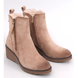 Botine Meyer Beige cu pană - Inello bej 1