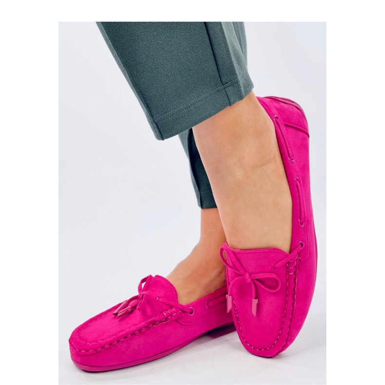 Mocasini Wards din piele intoarsa fuchsia - Inello roz 1