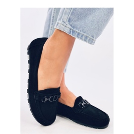 Mocasini dama Trabei din piele intoarsa neagra - Inello negru 1