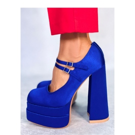 Pompe cu platformă din satin Prandi Blue - Inello albastru 2 Pompe cu platformă din satin Prandi Blue - Inello albastru 2