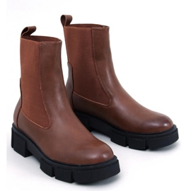 Cizme Chelsea Sneed Camel de damă - Inello maro 1