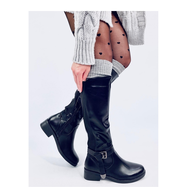 Cizme cu partea superioară elastică Wints Black - Inello negru 2