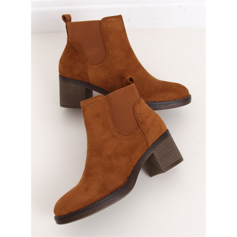 Botine Camel cu toc lat UK18P Camel - Inello maro 1