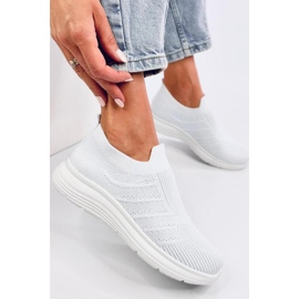 Groppi Pantofi albi cu șosete slip-on - Inello 1