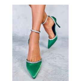 Pompe stiletto Conway Green cu strasuri - Inello verde 1 Pompe stiletto Conway Green cu strasuri - Inello verde 1