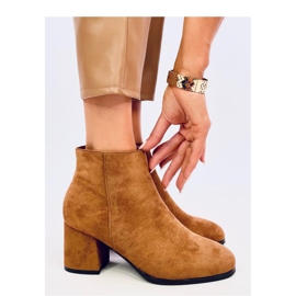 Botine netede Marple Camel cu toc inalt - Inello maro 1