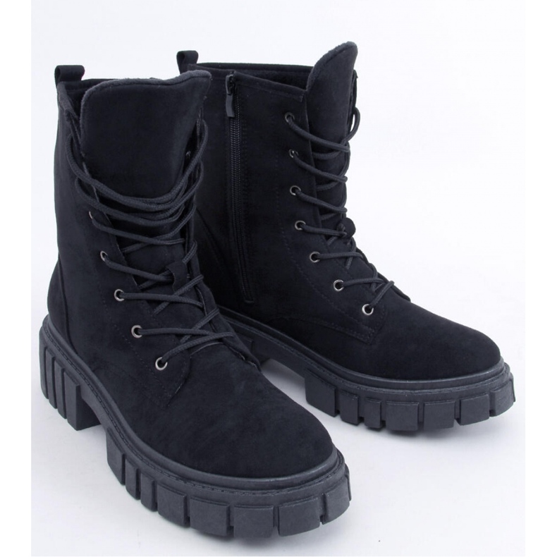 Botine Kelis Black cu siret - Inello negru 1