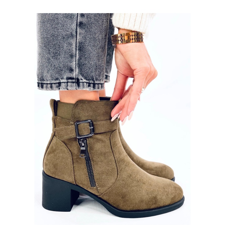 Botine clasice cu toc înalt Irving Green - Inello verde 1