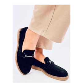 Mocasini dama din piele intoarsa State Black - Inello negru 1