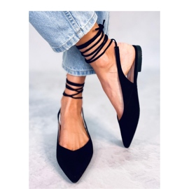 Dentoni Balerini negri cu șireturi - Inello negru 1