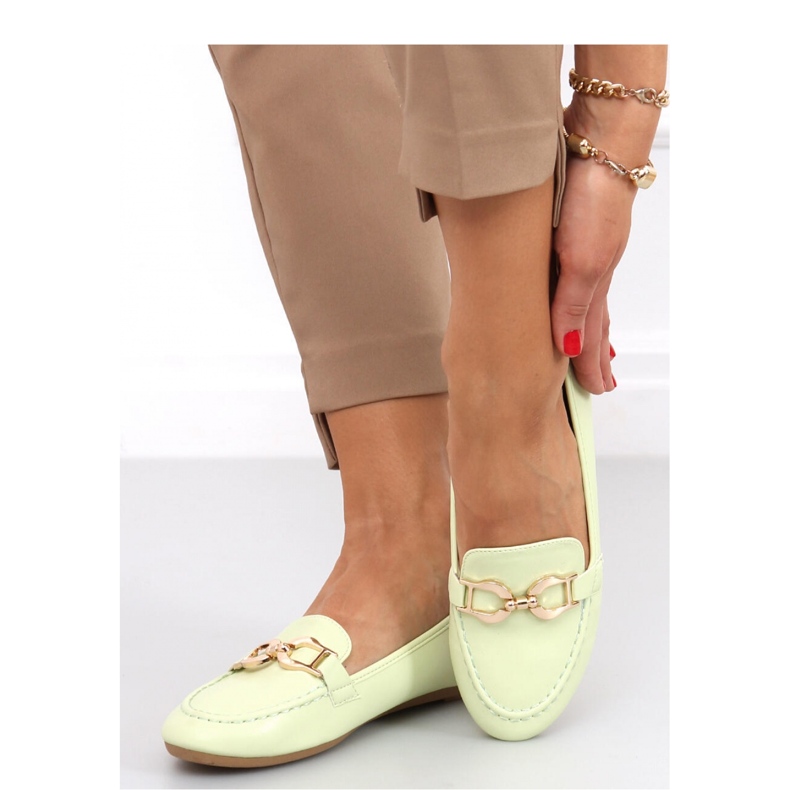 Mocasini de dama Amiya LT.GREEN - Inello verde 2