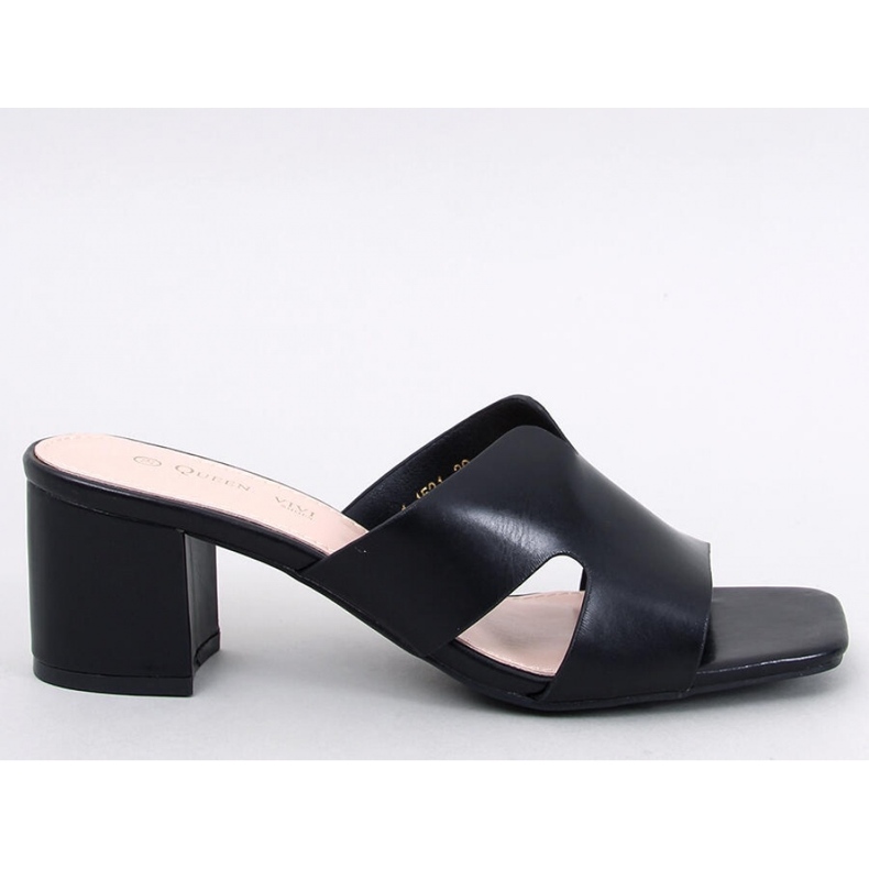 Sandale flip-flops cu toc înalt Vallon negre - Inello negru 1