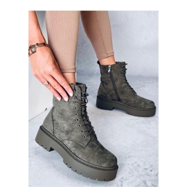 Botine cu platformă cu șireturi Burse Green - Inello verde 2