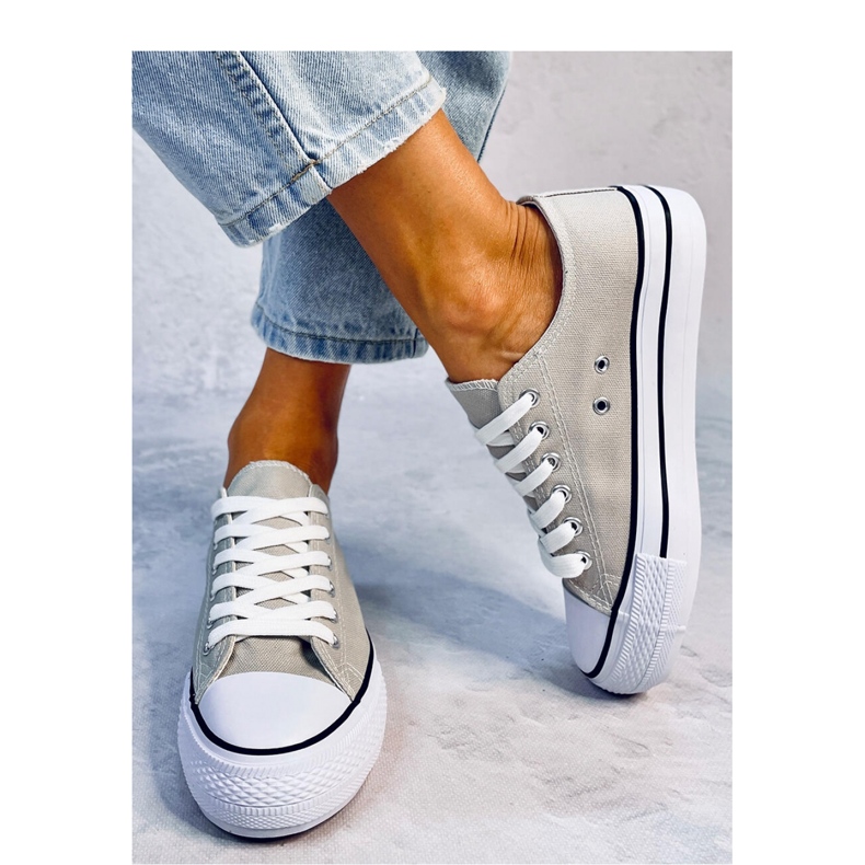 Tenisi clasici de dama Fargis Grey - Inello gri 1 Tenisi clasici de dama Fargis Grey - Inello gri 1