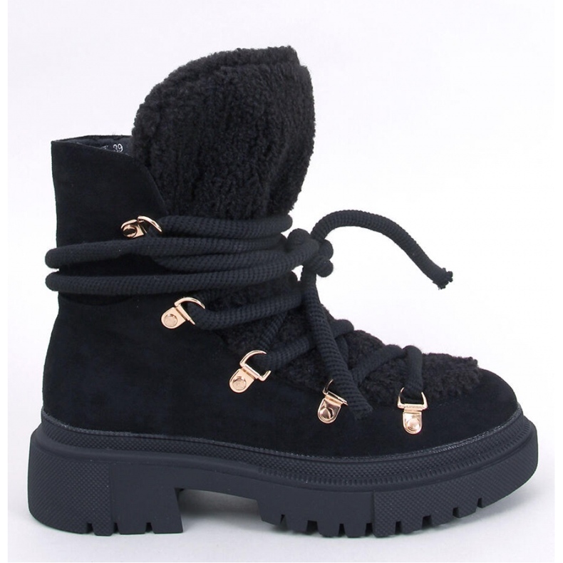 Cizme de zapada din piele de oaie neagra Shea - Inello negru 1