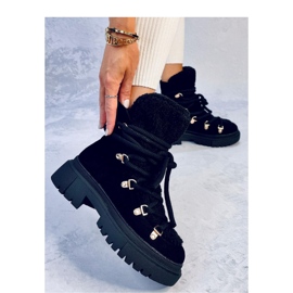 Cizme de zapada din piele de oaie neagra Shea - Inello negru 2