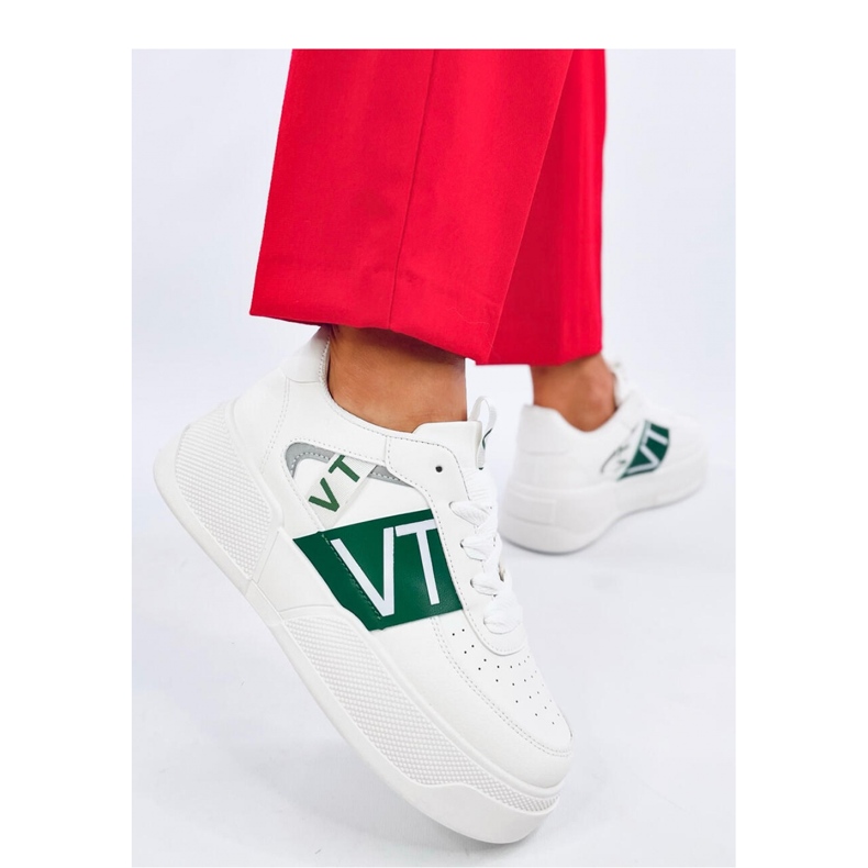 Adidași cu platformă Sterry White Green - Inello verde 1