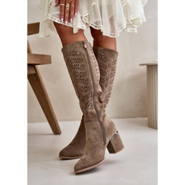 Step in style Cizme Model Vinceza 16443 Bej Inchis - Pas in stil 2