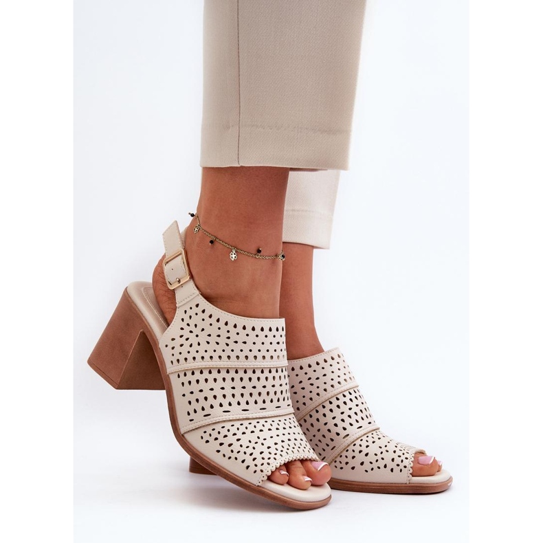 Step in style Sandale Model Sergio Leone SK565 Bej Deschis - Pas in stil 1