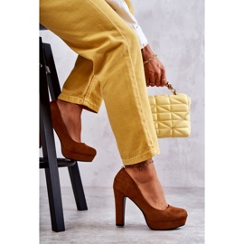 Step in style Pompe Model Soro M115 Camel Suede - Pas în stil maro 1