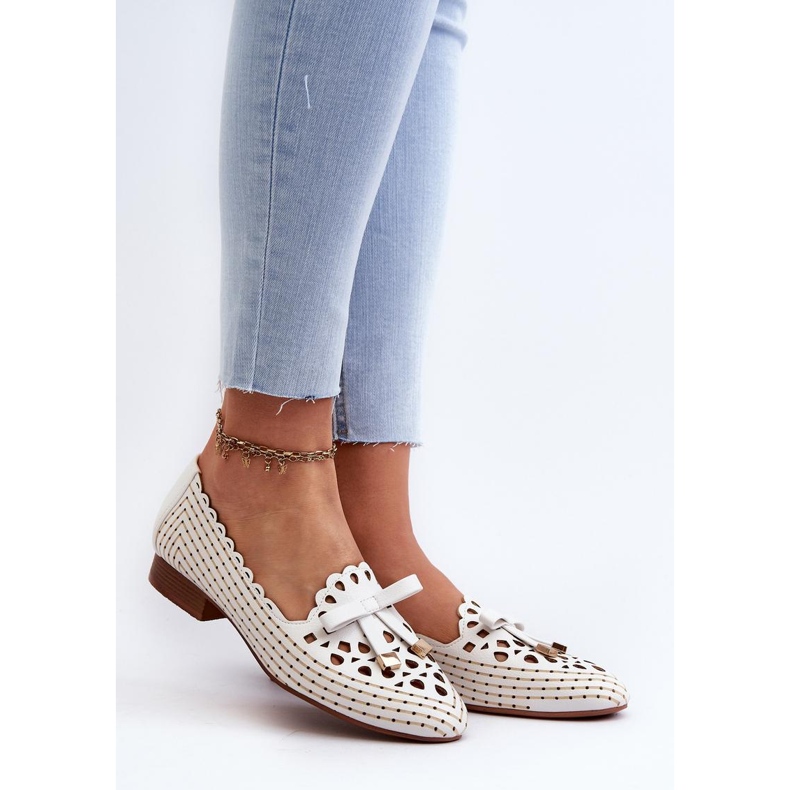 Step in style Balerini Model Nestavia ASA222-1 Alb - Pas în stil 1