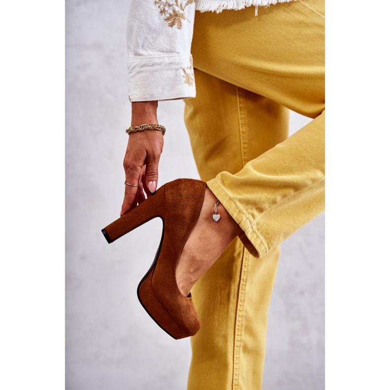 Step in style Pompe Model Soro M115 Camel Suede - Pas în stil maro 2