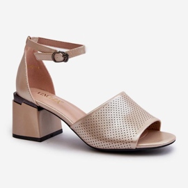 Step in style Sandale Model Horissa 62114 Gold - Pas în stil galben 2