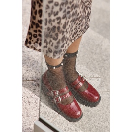 Step in style Pantofi Model Terione 3231 Bordo - Pas in stil roșu 2