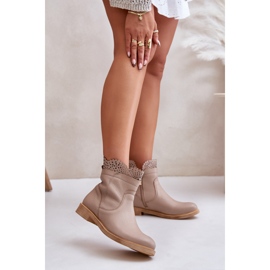 Step in style Cizme Model Lewski 3624 Piele Bej - Pas in stil 1