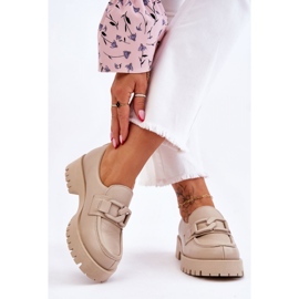 Step in style Pantofi Model Mocasini Rayhan 20089 Bej - Pas in stil 1