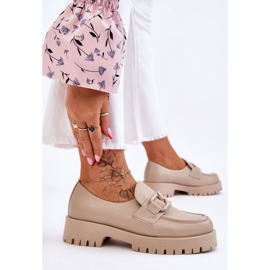 Step in style Pantofi Model Mocasini Rayhan 20089 Bej - Pas in stil 3