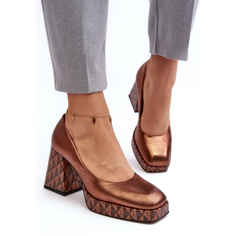 Step in style Pompe Model Laura Messi 259/819-821 Cupru - Pas în stil maro 1