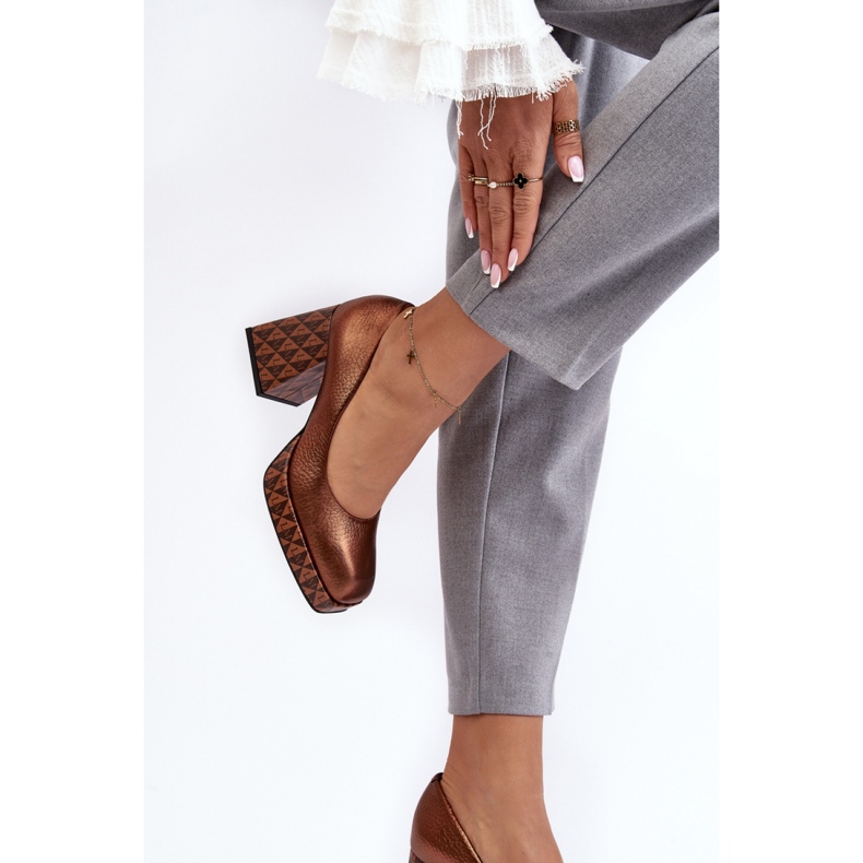 Step in style Pompe Model Laura Messi 259/819-821 Cupru - Pas în stil maro 2