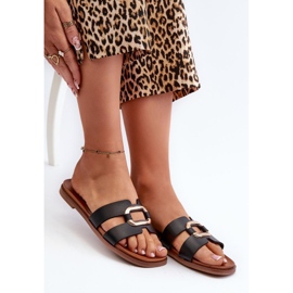 Step in style Sandale Flip-flops Model Sergio Leone SK077H Negru - Pas în stil 1