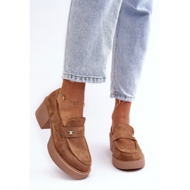 Step in style Pantofi Model Afnira NS382P Bej Inchis - Pas in stil 1