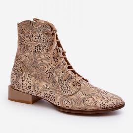 Step in style Cizme Model Maciejka 06391-04 Bej - Pas în stil 2
