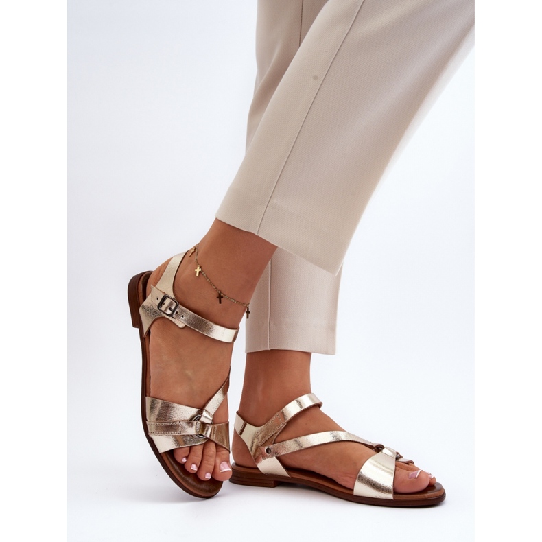 Step in style Sandale Model Zazoo 40182 Gold - Pas în stil galben 1