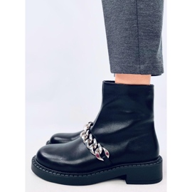 Botine de damă Foster Black cu lanț negru 1 Botine de damă Foster Black cu lanț negru 1