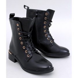 Botine Ango Black cu siret negru 1