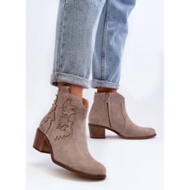 Step in style Cizme Model Zazoo 3426 Cappuccino - Pas in stil bej 2