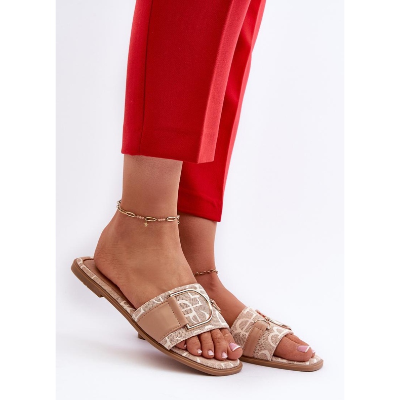 Step in style Sandale Flip-flops Model Taleci 1826 Bej - Pas in stil 1