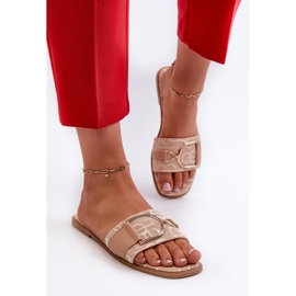 Step in style Sandale Flip-flops Model Taleci 1826 Bej - Pas in stil 2