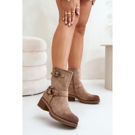 Step in style Cizme Model Zudra 7280 Bej Inchis - Pas in stil 1 Step in style Cizme Model Zudra 7280 Bej Inchis - Pas in stil 1