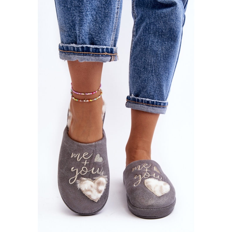 Step in style Papuci Model Geraja MD6003 Gri - Pas in stil 1