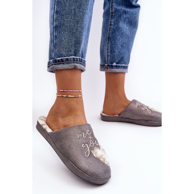 Step in style Papuci Model Geraja MD6003 Gri - Pas in stil 2