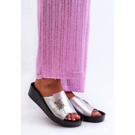 Flip-flops S.Barski Silver cu platformă gri 1